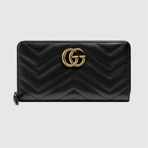 zip around gucci wallet|Gucci marmont zip around wallet.